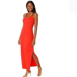 MICHAEL by MK | Rib Knit Tortoise Ring Maxi Dress